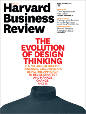 harvard business review design thinking cover