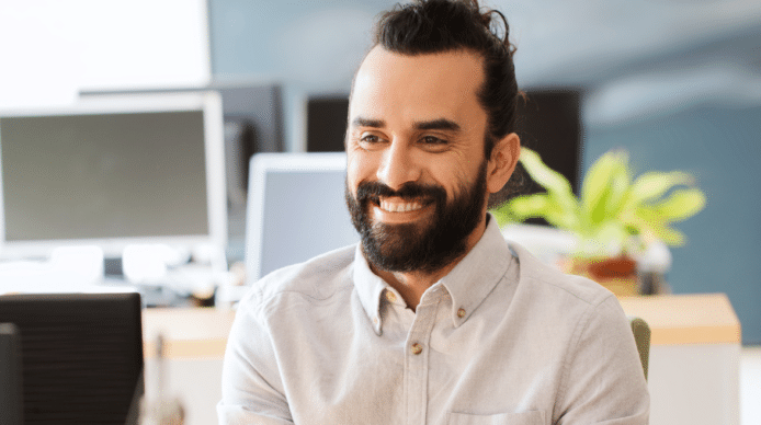 Lawyer smiling about simpler client billing