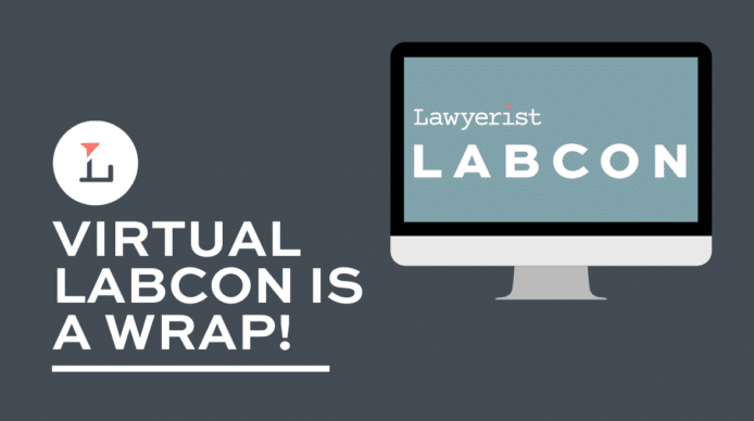 Virtual labcon is a wrap! Picture of computer with the labcon logo