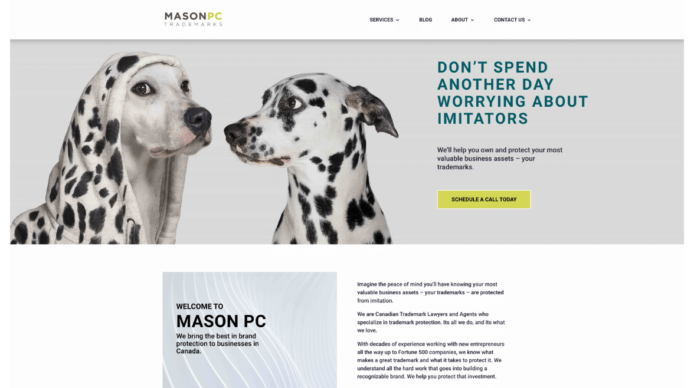Screenshot of Mason PC website