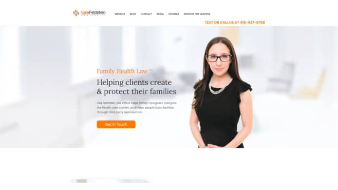 Homepage web design of Family Healthy Law Firm