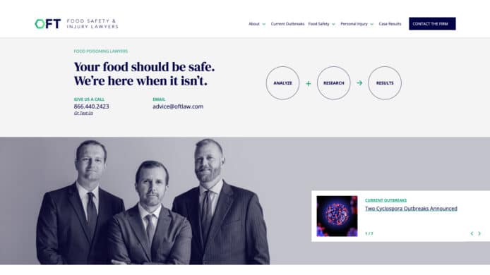 OFT law firm website design focuses on expertise